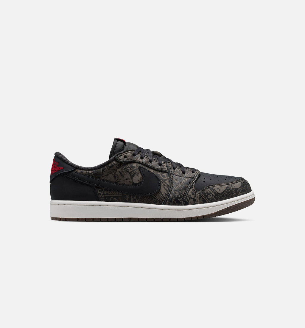 Air Jordan 1 Retro Low OG Black/Varsity Red Men's Low-Top Lifestyle Shoes