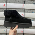UGG Tazz Platform Women's Slip-On Boot – Suede Moc-Toe Boot with Tonal Black Shearling Cuff, Shearling Lining & Chunky SugrSole Platform in Black