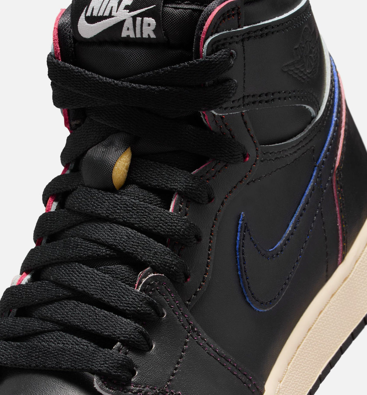 Air Jordan 1 Retro High OG Grade School Shoes – Black / Muslin