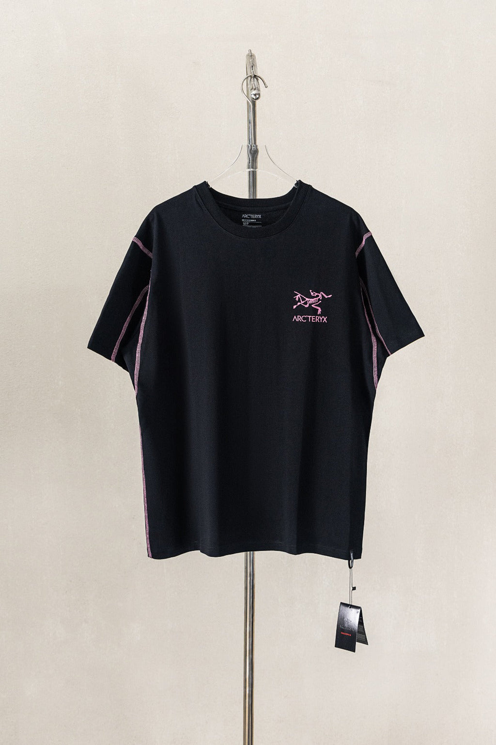 Arc'teryx Contrast Stitch Detail Bird Logo Short Sleeve Tee, Casual Daily Top