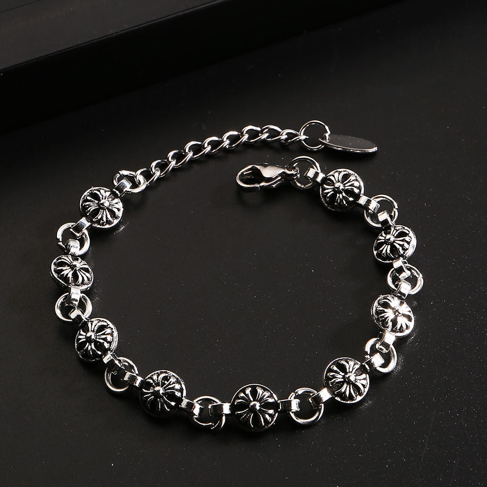 Chrome Hearts double-layer Cross simple bracelet