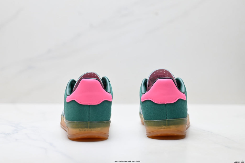 adidas x Gucci Gazelle Green Pink Sneakers