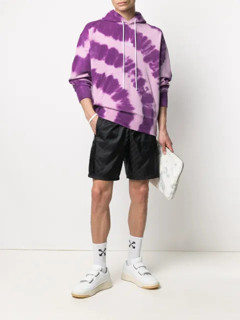 MSGM logo-print tie-dye hoodie