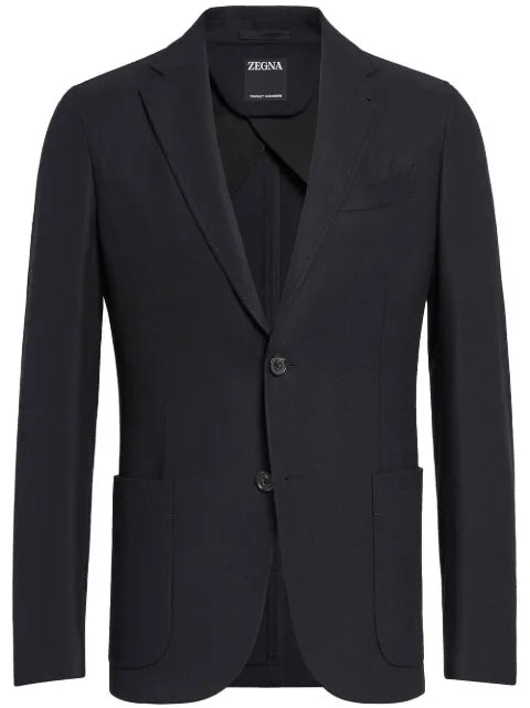 Zegna single-breasted cashmere-wool blazer