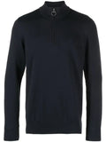 Barbour logo-embroidered half-zip jumper