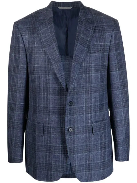 Canali single-breasted plaid blazer