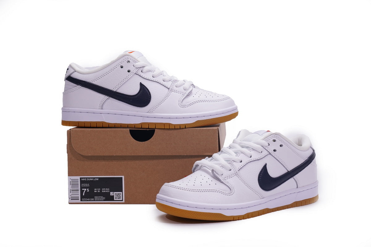 Nike SB Dunk Low Pro Orange Label White Navy Reps Sneakers CZ2249-100