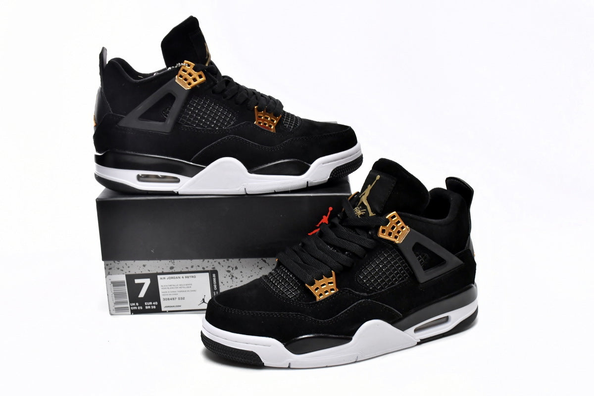 Jordan 4 Black and Gold Reps Sneakers 308497-032