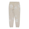 Cream Rhinestone Cotton Wreath Sweatpants