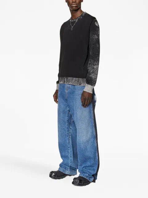 Diesel K-Larence-B reverse-print cotton jumper