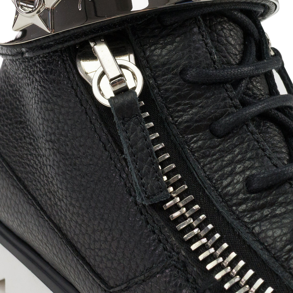 BLACK/SILVER SNEAKER WITH METAL BAR SNEAKERS