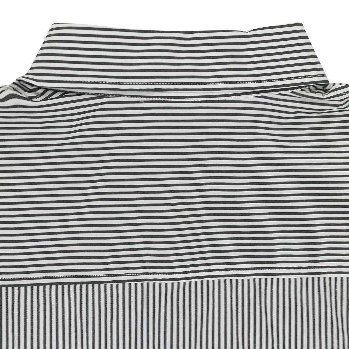 BLUE S-TRAX STRIPED SHORT SLEEVE BUTTON-DOWN SHIRT