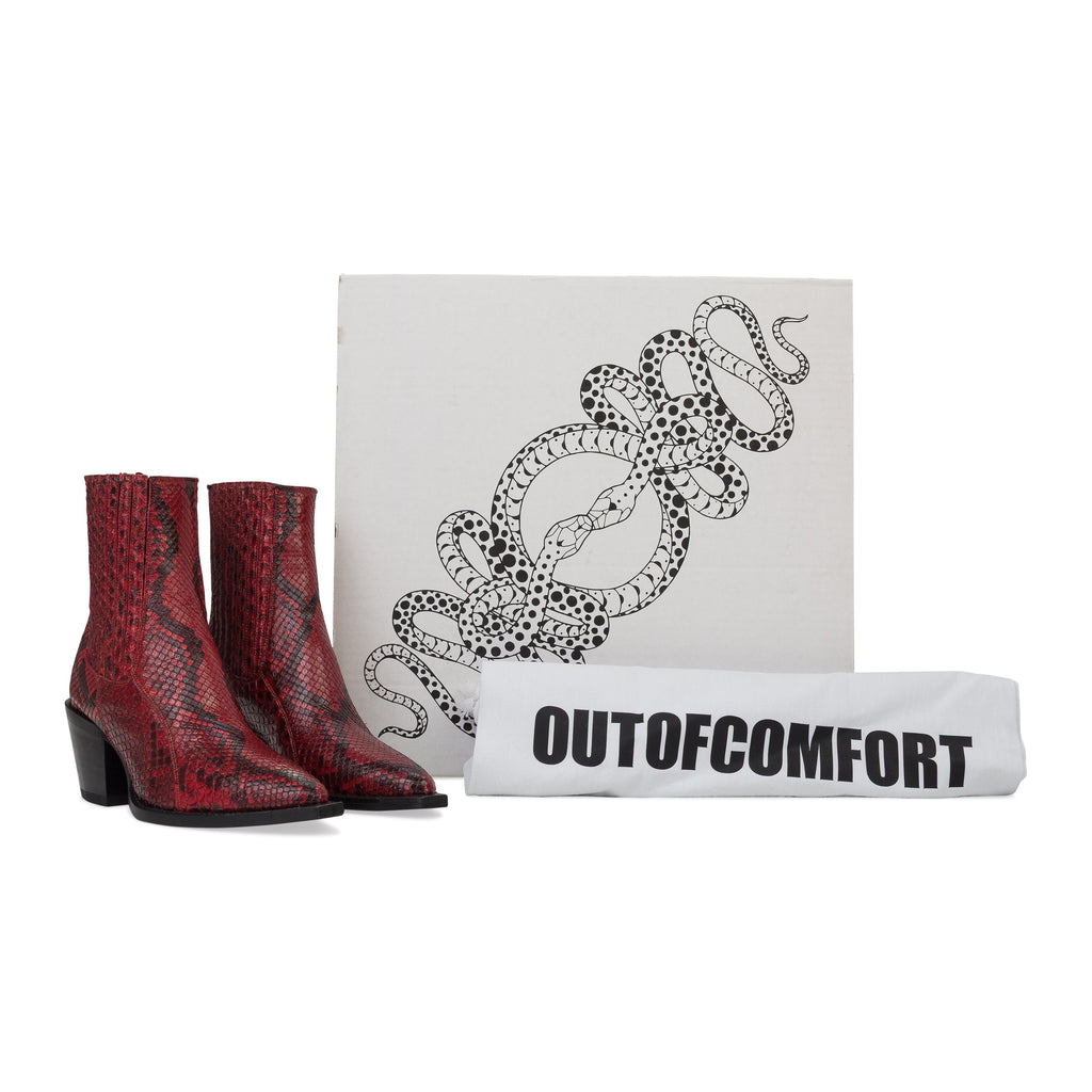 RED MARIA ANKLE BOOTS