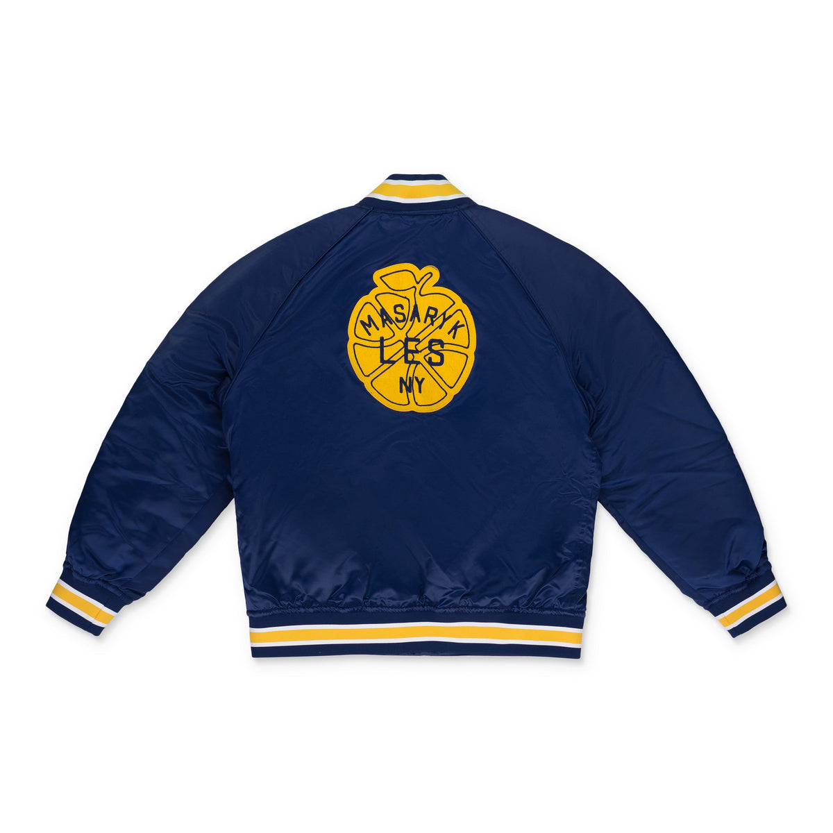 CREAM NEW BALANCE SATIN TEAM TRACK JACKET
