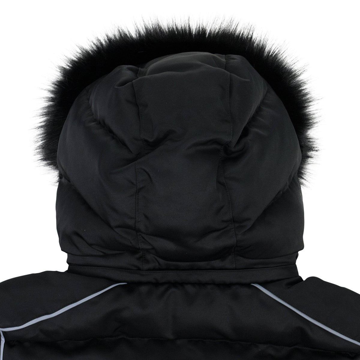 BLACK JORDAN WITH FUR HOODIE