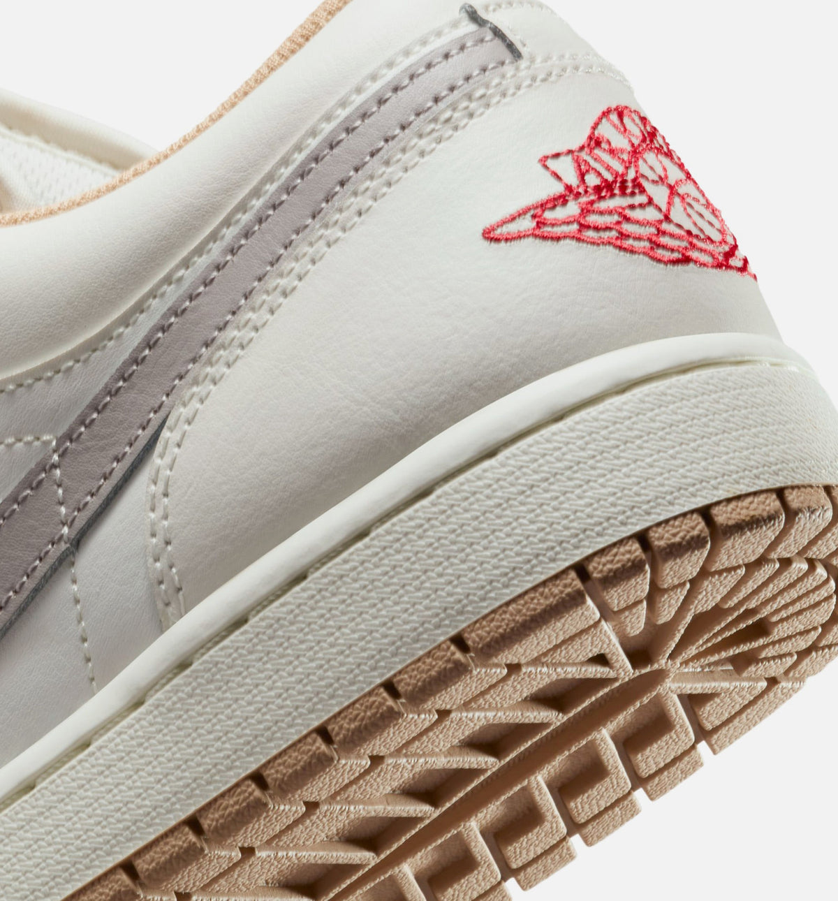 Air Jordan 1 Low Men's Shoes – Sail / Fire Red / College Grey / Hemp
