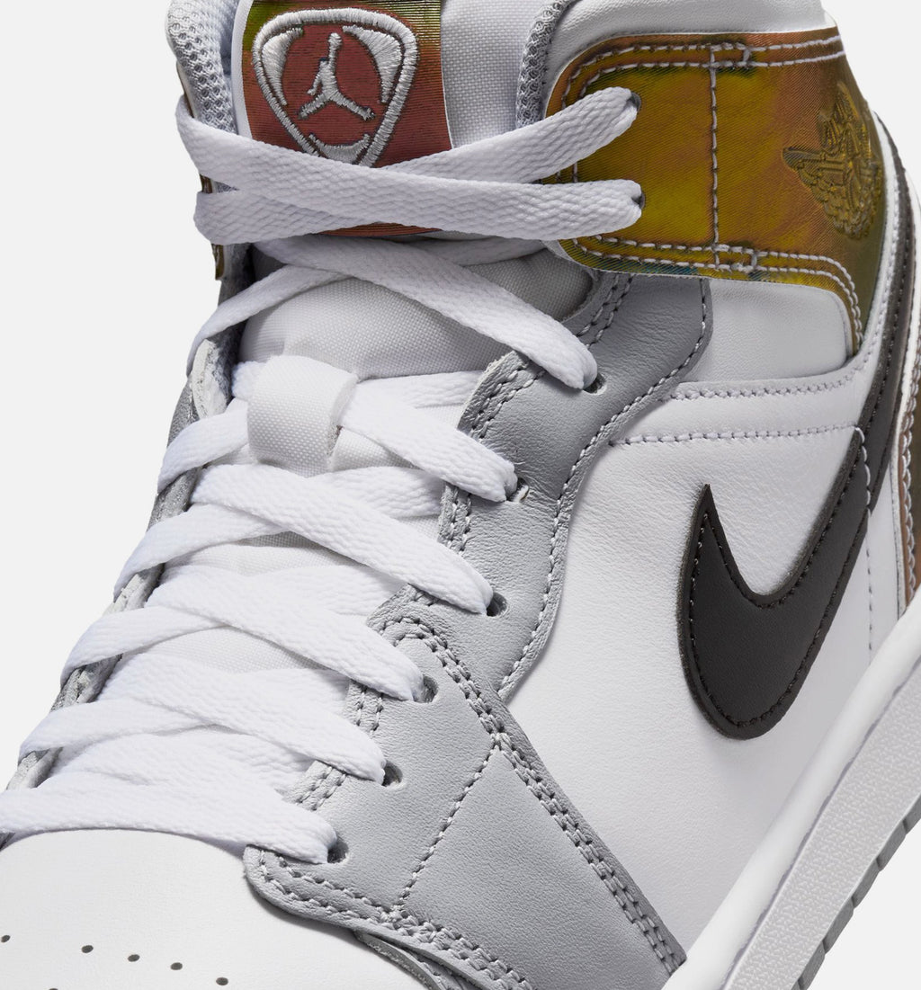 Air Jordan 1 Mid SE Men's Shoes – Black / White / Wolf Grey