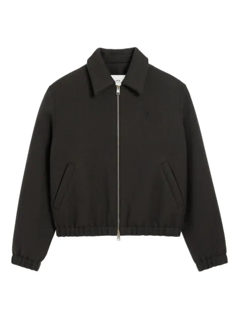 AMI Paris Ami De Coeur zip-fastening wool  jacket