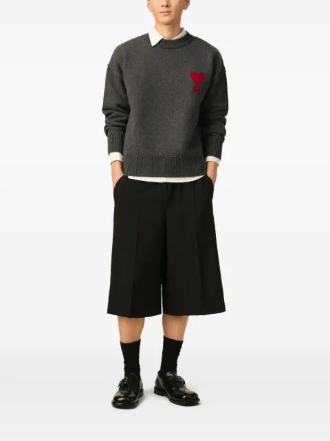 AMI Paris Ami De Coeur crew-neck wool sweater