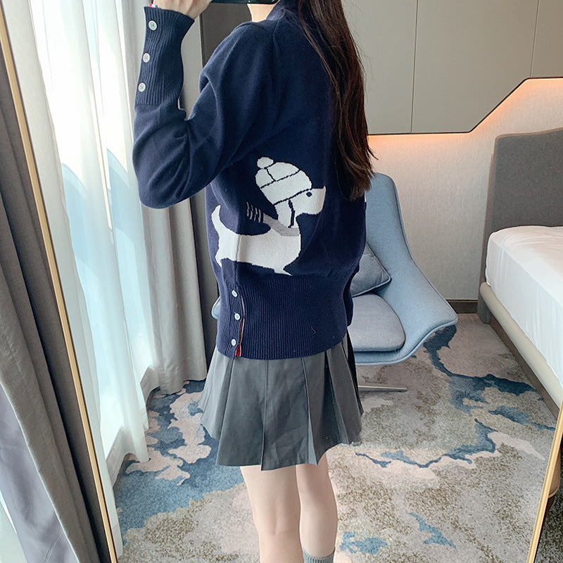 Thom Browne Puppy embroidered cardigan
