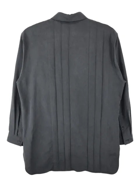 Yohji Yamamoto pleated button-fastening shirt jacket