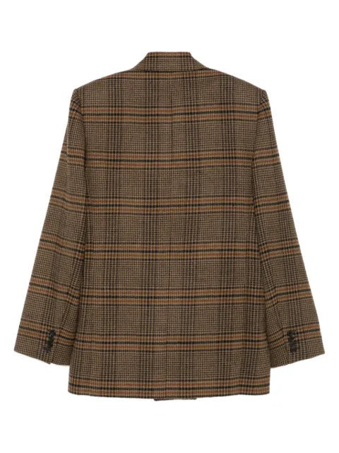 Saint Laurent double-breasted checked blazer
