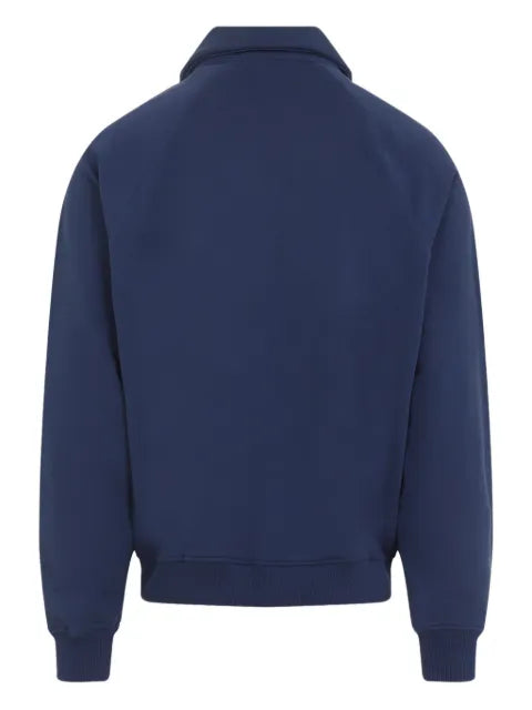 Casablanca polo-neck embroidered sweatshirt