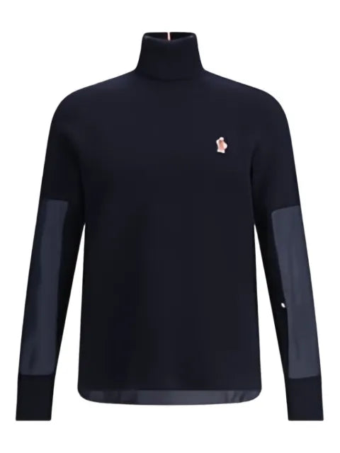 Moncler Grenoble logo-appliqué paneled sweater