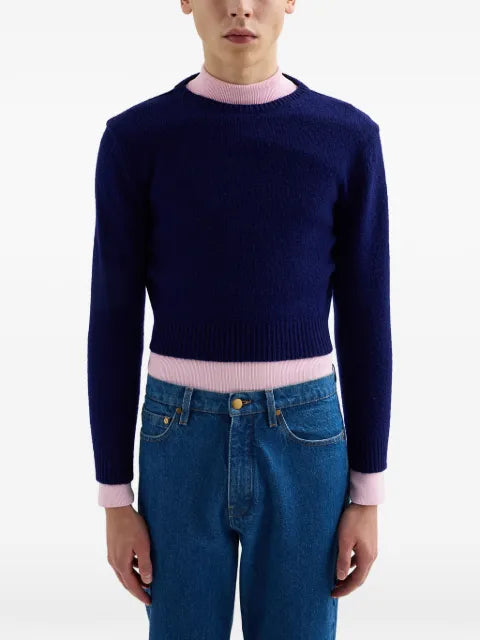 Jil Sander wool cropped sweater