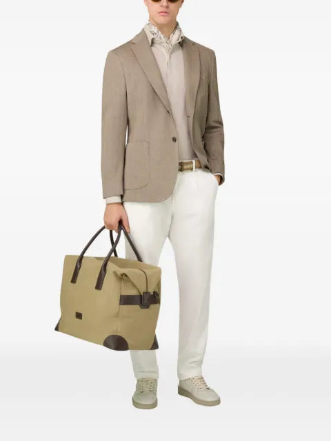 Boggi Milano herringbone patch pocket jacket