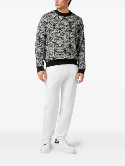 Philipp Plein monogram-pattern sweater