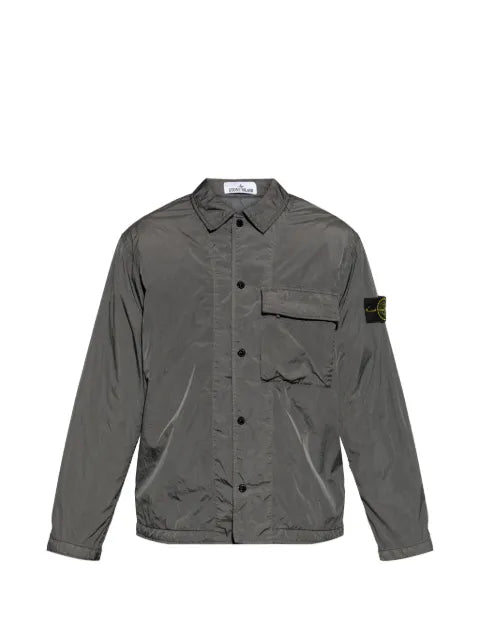 Stone Island 1200002 crinkle reps NY regular-fit padded overshirt with pocket