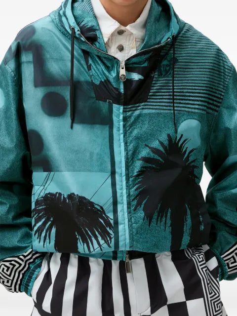 Versace printed nylon windbreaker