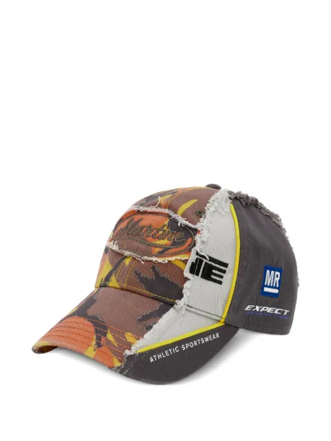 Martine Rose Frayed baseball cap with Camouflageprint