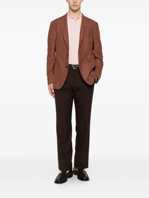 Eleventy pinstripe notched-lapel blazer