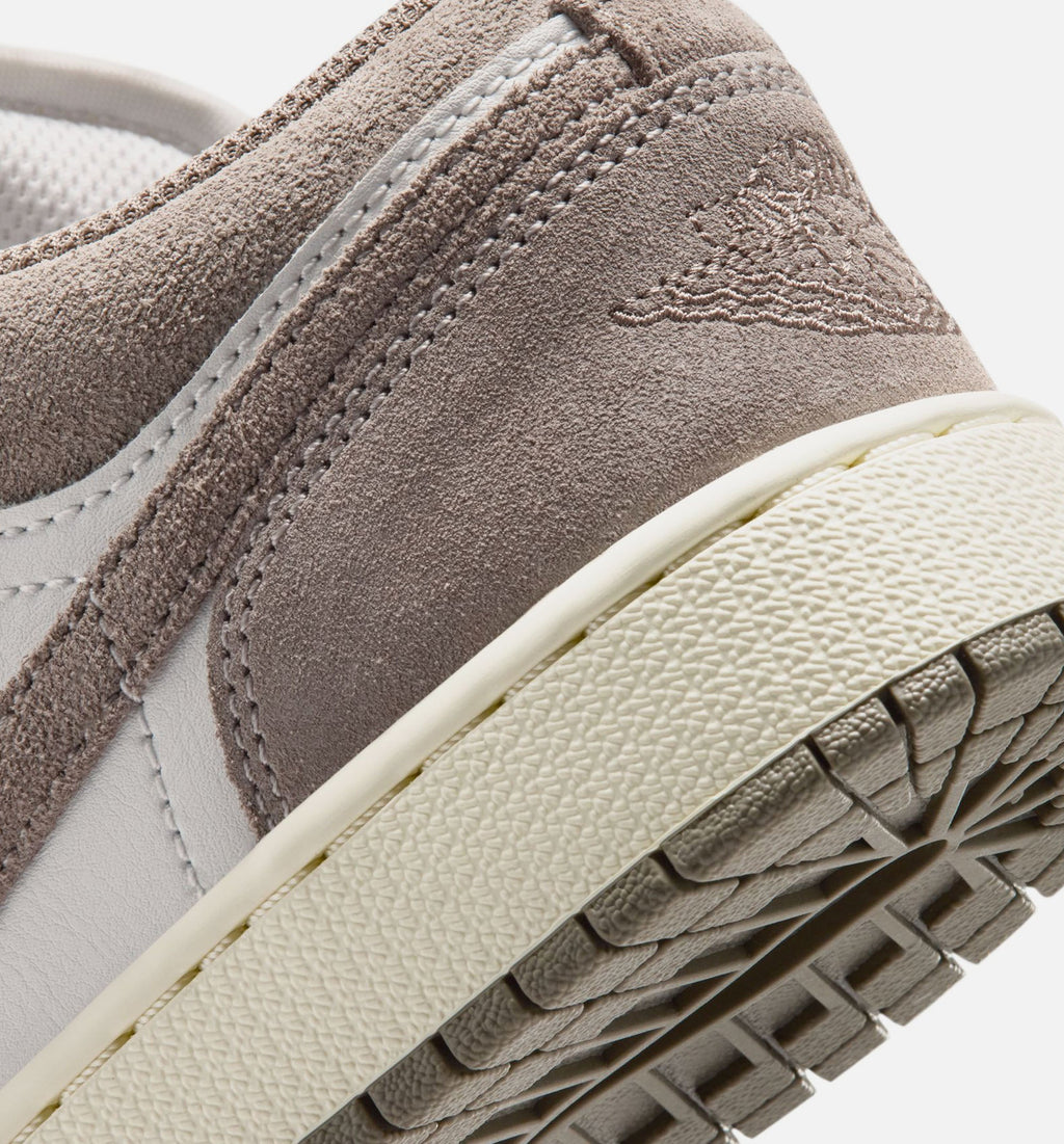 Air Jordan 1 Low Grade School Shoes – Olive Grey / Enigma Stone / Summit White