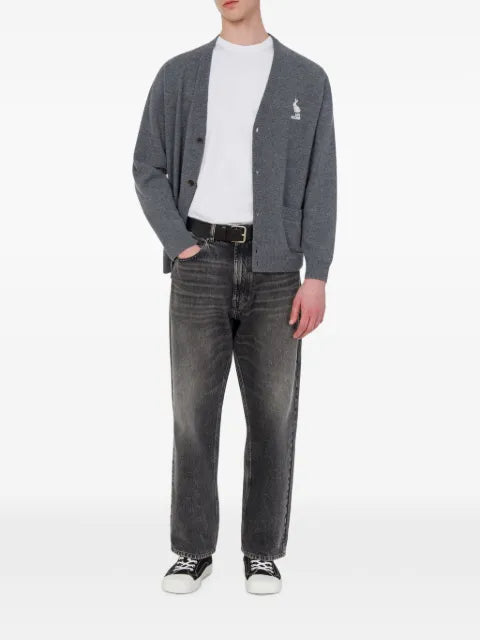 Love Moschino rabbit-motif wool cardigan