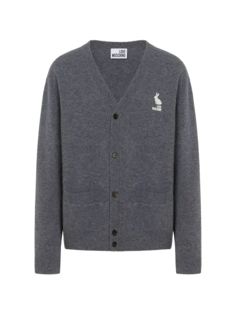 Love Moschino rabbit-motif wool cardigan