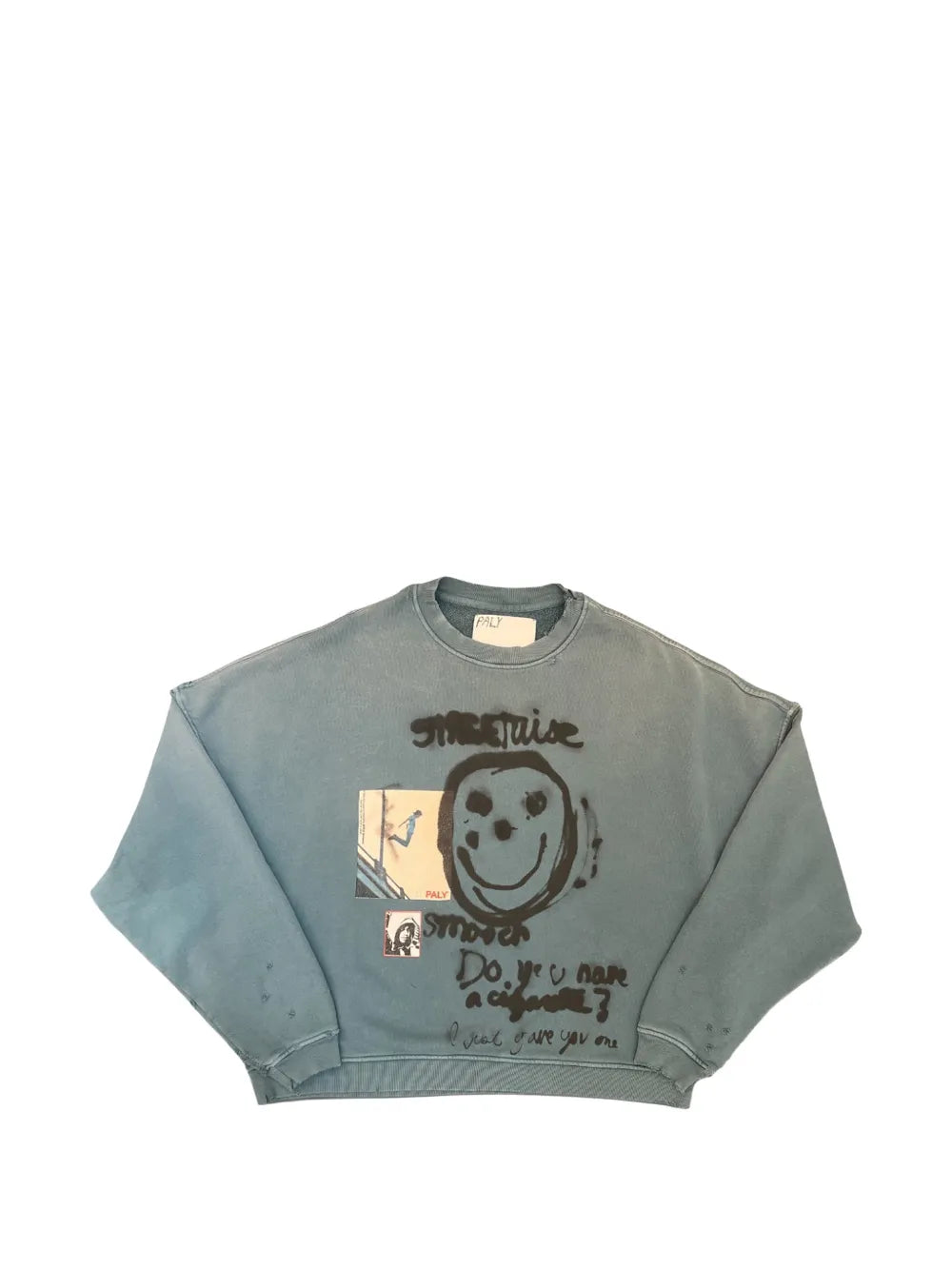 Paly Distressed Airbrush-Print Sweatshirt