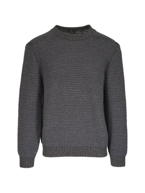 Zegna ribbed-knit crew-neck sweater