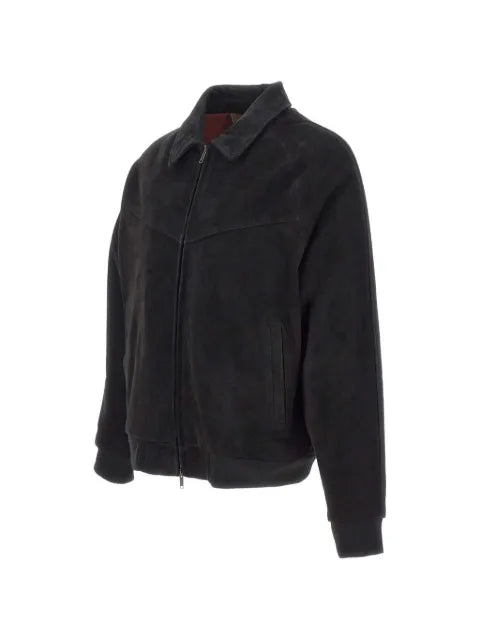 VOLFAGLI Pantheon Buccio suede bomber jacket