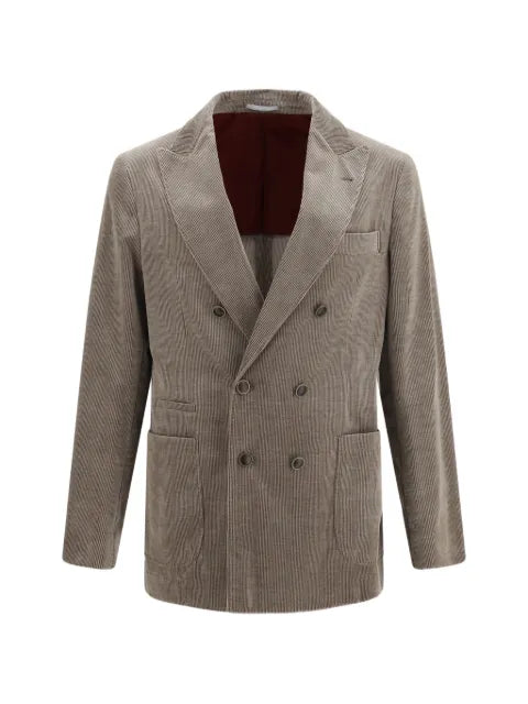 Brunello Cucinelli double-breasted corduroy jacket