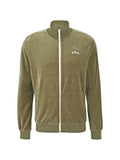 Fila velour-textured side-stripe sweater