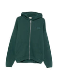 Autry logo-embroidered zip-up hoodie