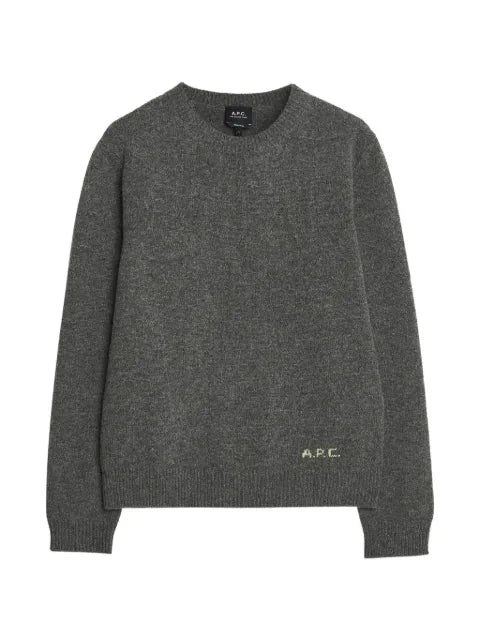 A.P.C. logo-detail wool sweater