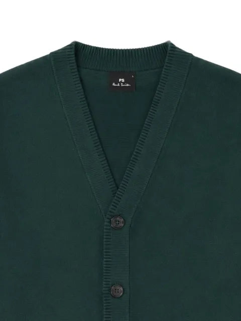 PS Paul Smith contrast-collar merino wool cardigan