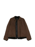 sacai layered button-fastening jacket