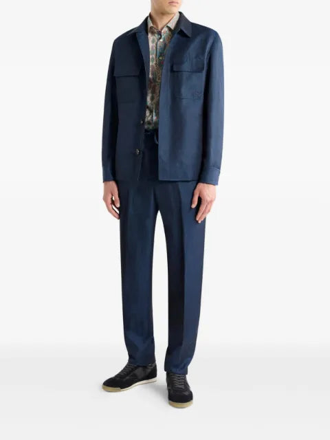ETRO wool and linen shacket