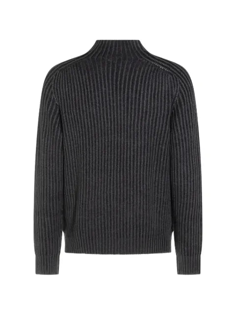 04651 / A TRIP IN A BAG ribbed-knit mock-neck sweater