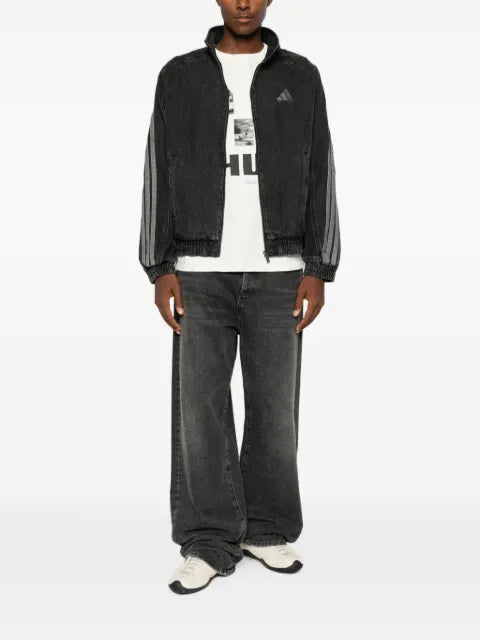 adidas stadium loose fit denim track jacket
